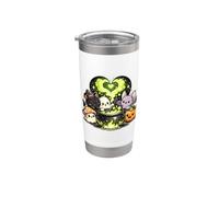 Kawaii Halloween Witch Cauldron cat Ghost bat Pumpkin Stainless Steel Insulated Tumbler