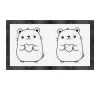 'Kawaii Hamster Holding Heart' Pet Feeding Mat (PM00027193)