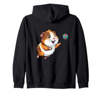 Kawaii Hamster Playing Soccer Cute Pet Lovers Zip Hoodie