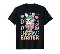 Kawaii Happy Easter Bunny Pastel Gradient Cute Rabbit Design T-Shirt