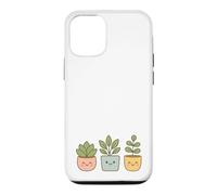 Kawaii Happy Plants in Pots - Cute Houseplant Case for iPhone 12/12 Pro