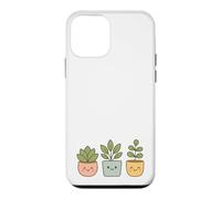 Kawaii Happy Plants in Pots - Cute Houseplant Case for iPhone 12 mini