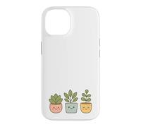 Kawaii Happy Plants in Pots - Cute Houseplant Case for iPhone 14