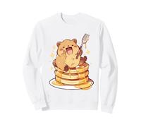 Kawaii Happy Quokka Pancake Stack Cute Animal Illustration Sweatshirt