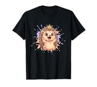 Kawaii Hedgehog Royal Crown Cute Animal T-Shirt