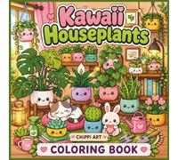 Kawaii Houseplants Coloring Book: Bold and Easy Cute Plant Designs for Relaxation and Stress Relief (Cozy Garden and Plant Life Coloring Book Series)