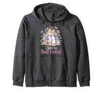 Kawaii I HAVE NO SHELF CONTROL Cat Bookworm Squad Book Club Zip Hoodie