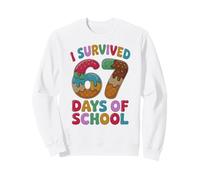 Kawaii I SURVIVED 67 DAYS OF SCHOOL Humor 6 7 Bruh Gen Alpha Sweatshirt
