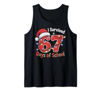 Kawaii I Survived 67 Days of School Humor Six Seven Brain Tank Top