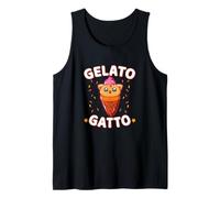 Kawaii Ice Cream Cat Cute Italian Gelato Gatto Sprinkles Tank Top