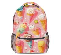 Kawaii Ice Cream Print Backpack, Sweet Girly Style Backpack, Cartoon Pattern Bookbag, 3D Printed Travel Daypack, Lightweight Durable Schoolbag for Children Teenagers (print 5)
