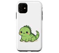 Kawaii Iguana Cartoon Cute Reptile Lizard Illustration Case for iPhone 11