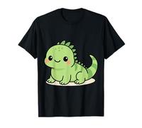Kawaii Iguana Cartoon Cute Reptile Lizard Illustration T-Shirt