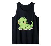 Kawaii Iguana Cartoon Cute Reptile Lizard Illustration Tank Top