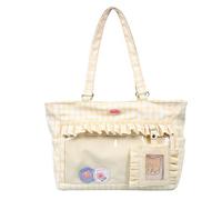 Kawaii Ita Bag with Transparent Pin Display, Anime Badge Shoulder Bag with Insert, Cute Messenger Bag for Pins and Anime Fans (Yellow)