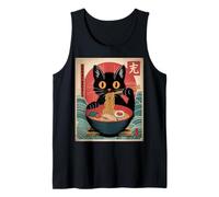 Kawaii Japanese Anime Cat Ramen Cat Eating Noodles Tank Top