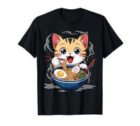 Kawaii Japanese Anime Manga Cat Ramen T-Shirt