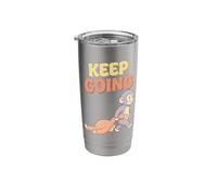 Kawaii Japanese Macaque Baby Monkey Cute Keep Going Stainless Steel Insulated Tumbler
