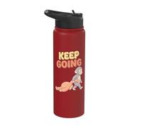 Kawaii Japanese Macaque Baby Monkey Cute Keep Going Stainless Steel Insulated Water Bottle