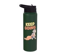 Kawaii Japanese Macaque Baby Monkey Cute Keep Going Stainless Steel Insulated Water Bottle