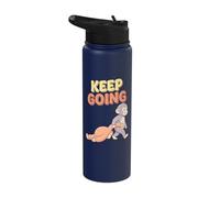 Kawaii Japanese Macaque Baby Monkey Cute Keep Going Stainless Steel Insulated Water Bottle