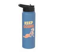 Kawaii Japanese Macaque Baby Monkey Cute Keep Going Stainless Steel Insulated Water Bottle