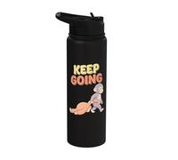 Kawaii Japanese Macaque Baby Monkey Cute Keep Going Stainless Steel Insulated Water Bottle
