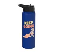 Kawaii Japanese Macaque Baby Monkey Cute Keep Going Stainless Steel Insulated Water Bottle