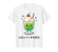 Kawaii Japanese Melon Soda Float Cute Retro Cafe Dessert Art Value Graphic T-Shirt