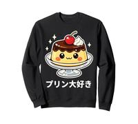 Kawaii Japanese Purin Pudding Retro Cafe Dessert Art Sweatshirt