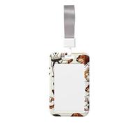Kawaii-Judo-Dachshunds Abs Vertical Id Badge Holder, Name Badge with Clear Scanning Film