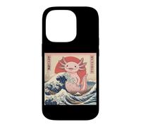 Kawaii Kaiju Big Axolotl Great Sea Wave Case for iPhone 14 Pro