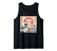 Kawaii Kaiju Big Axolotl Great Sea Wave Tank Top
