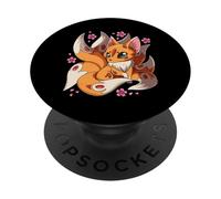 Kawaii Kitsune Fox Japanese Nine Tailed Fox Magical Creature PopSockets Adhesive PopGrip