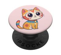 Kawaii kitten cute cat child girl anime manga funny PopSockets Adhesive PopGrip
