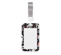 Kawaii-Kittens-Cats-Love Abs Vertical Id Badge Holder, Name Badge with Clear Scanning Film