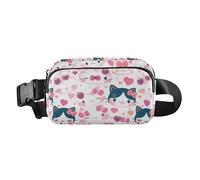 Kawaii Kittens Fanny Pack Belt Bag Crossbody Bags for Women Adjustable Strap Everywhere Waist Pouch for Workout Running White