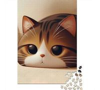 Kawaii Kitty 1000-Piece Puzzle for Adults, 38x26cm/1000pcs, Clean White Cardboard for Sorting; to Complete Gradually over A Weekend