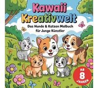 Kawaii Kreativwelt - Das Hunde & Katzen Malbuch für Junge Künstler