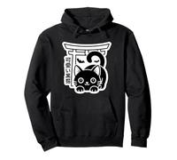 Kawaii Kuroneko Torii - Tokyo Street Halloween Aesthetic Pullover Hoodie