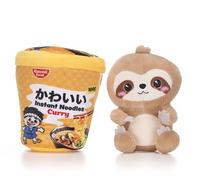 Kawaii Kuties 6.5” / 17cm Sloth Plush in a Ramen Noodle Pot Soft Toy
