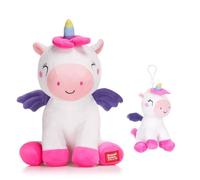 Kawaii Kuties Luna Unicorn Plush Soft Toy and Plush Bag Clip Set