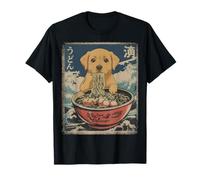 Kawaii Labrador Ramen Udon - Retro Japanese Style T-Shirt