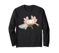 Kawaii Leucistic Axolotl Cute Axolotls of The World Art Cute Long Sleeve T-Shirt