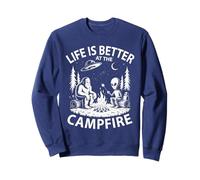 Kawaii LIFE IS BETTER AT CAMPFIRE Bigfoot Alien Bigfoot Sweatshirt