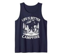 Kawaii Life is Better at Campfire Bigfoot Alien Bigfoot Tank Top
