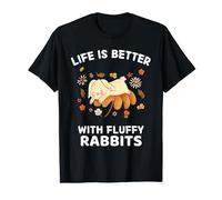Kawaii Life Is Better With Fluffy Rabbits Cute Rabbits Lover T-Shirt