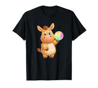 Kawaii Little Burro with Colorful Magic Bubble T-Shirt