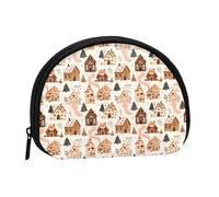 Kawaii Little House Print Coin Purse - Mini Coin Purses for Women, Cute Small Change Purse Coins Pouch