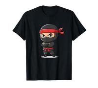 Kawaii Little Ninja Cartoon Red Headband T-Shirt